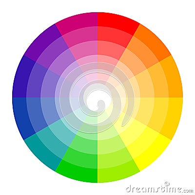 Color circle 12 colors Vector Illustration