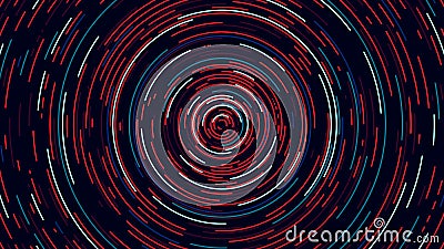 Color circle cyber tunnel, Futuristic abstract background, vector Vector Illustration