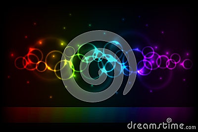 Color circles background Vector Illustration