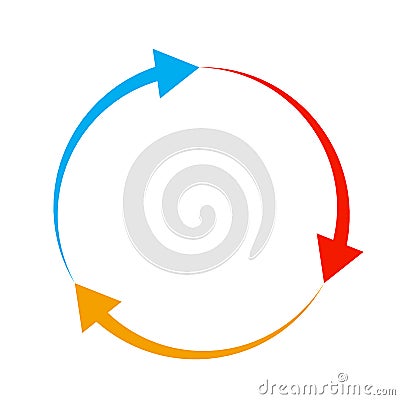 Color circular arrow. Vector illustration Cartoon Illustration