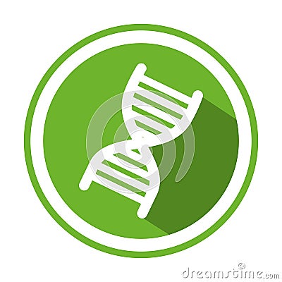 Color circular emblem with DNA code genetical Vector Illustration