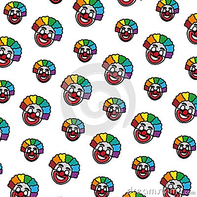 Color circus clown festival celebration background Vector Illustration