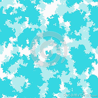 Fashion camo design. Color clouds seamless pattern vector. Trendy camouflage cloth pattern Stock Photo