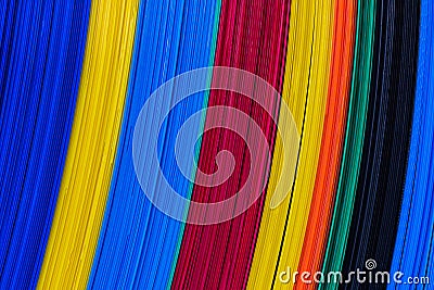 Color corrugated plastic sheets, feature board. Stock Photo
