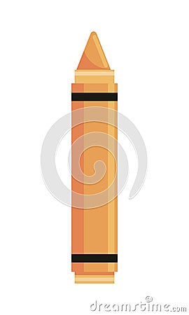 Color crayon school supply icon Vector Illustration