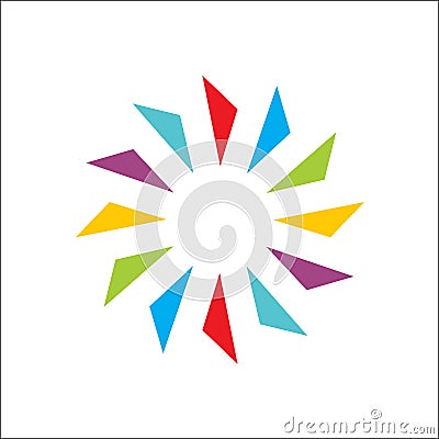 Color creative of circle abstract vector and logo design or template Vector Illustration