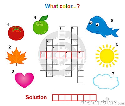 Color crossword Vector Illustration