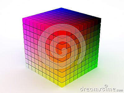 Color cube Stock Photo