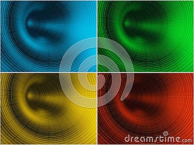 Color data tunnels Stock Photo