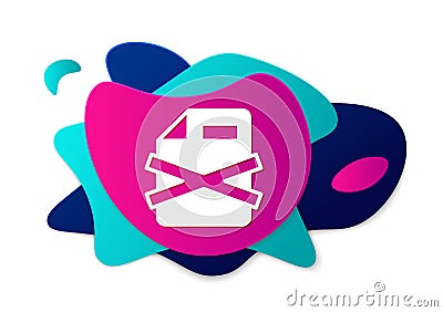 Color Delete file document icon isolated on white background. Rejected document icon. Cross on paper. Abstract banner Vector Illustration