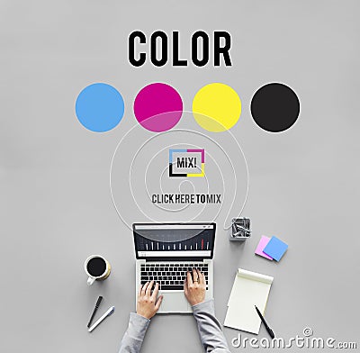 Color Design Model Art Paint Pigment Motion Concept Stock Photo