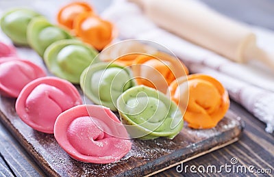 Color dumplings Stock Photo