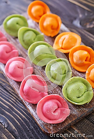 Color dumplings Stock Photo