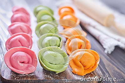 Color dumplings Stock Photo