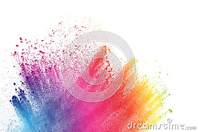 Color dust explosion Stock Photo