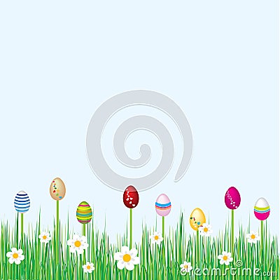 Color easter eggs Vector Illustration