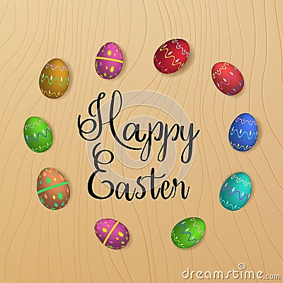 Color Easter eggs Vector Illustration