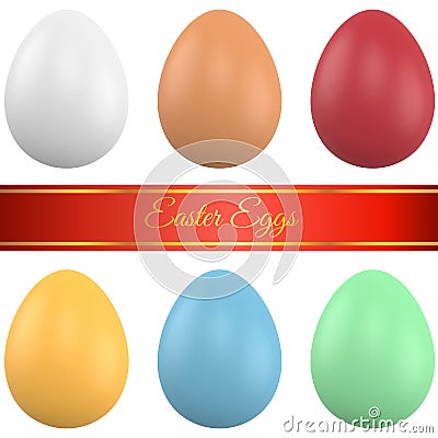 Color Ester Eggs Vector Illustration