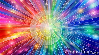 Color explosion in spectrum light. Stock Photo