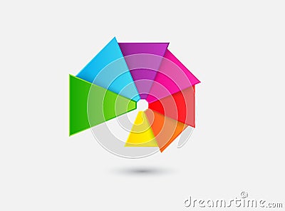 Color fan Vector Illustration