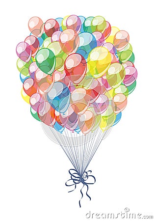 Color festive balloons. Stock Photo