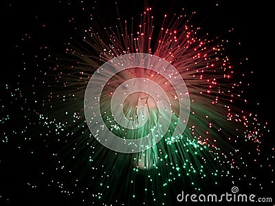 Color fiber optic cables Stock Photo