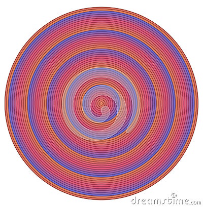 color filled Concentric circle elements. circle geometric shape. Element for graphic web design, Template for print, textile, Vector Illustration