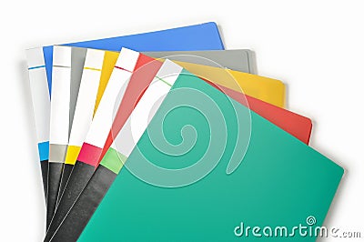 Color of folders Stock Photo