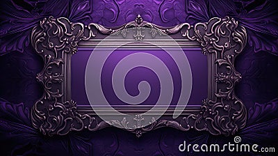 color frame purple background Cartoon Illustration