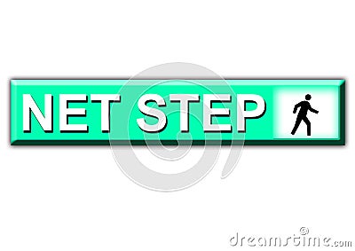 Color ful Web button net step web icon Stock Photo