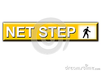 Color ful Web button net step web icon Stock Photo