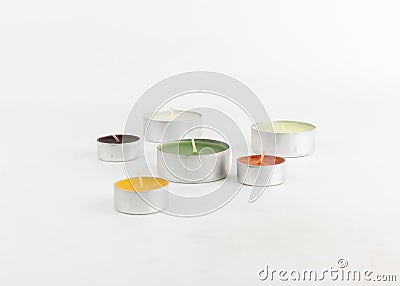 Color full candle set Stock Photo