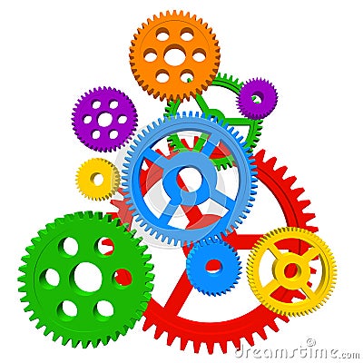 Color gears Stock Photo