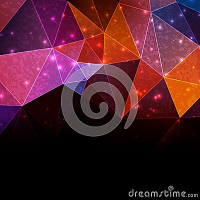 Color geometric abstract background Vector Illustration