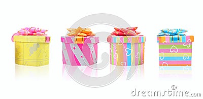 Color gift boxes Stock Photo