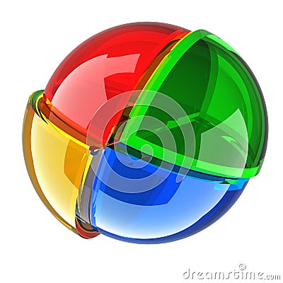 Color glass ball Stock Photo