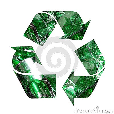 Color glass recycling Stock Photo