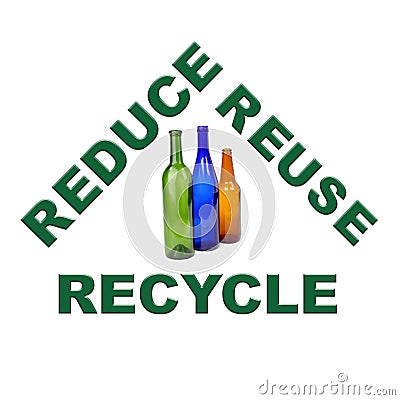 Color glass recycling Stock Photo