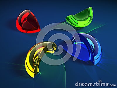 Color glass shard Stock Photo