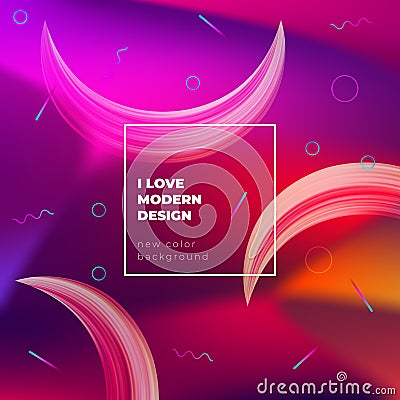 Color gradient background design. Abstract fluid gradient background with moon shapes. Cool background design for Vector Illustration