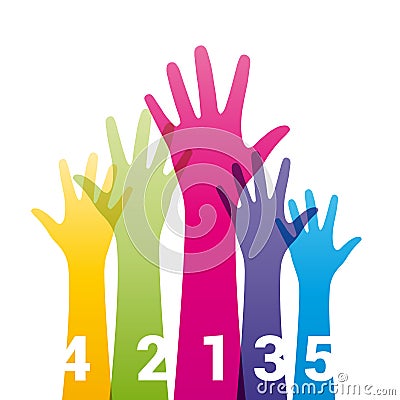 Color hands Stock Photo