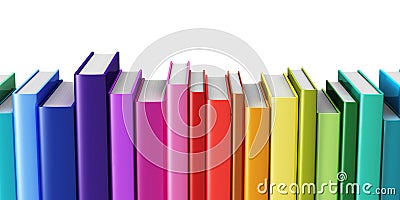 Color hardcover books Stock Photo