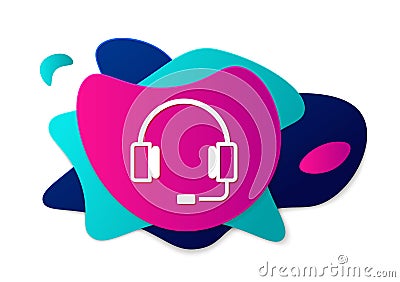 Color Headphones icon isolated on white background. Earphones. Concept for listening to music, service, communication Vector Illustration