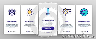 Color Heating And Cooling System Vector Onboarding Vector Illustration