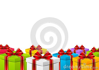 Color holiday gift boxes for Your design Vector Illustration