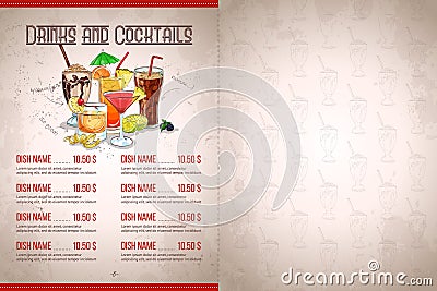 Color horisontal menu design Vector Illustration