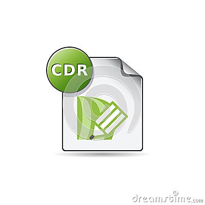 Color Icon - Drawing file format Vector Illustration