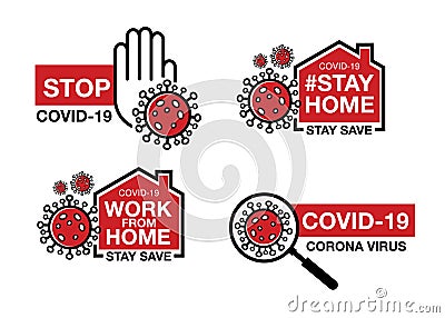 Symbol of Novel Corona virus or Covid-19 Vector Illustration