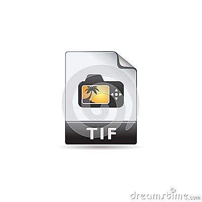 Color Icon - TIF file format Vector Illustration