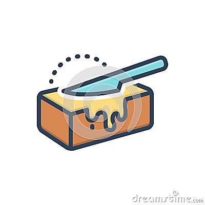 Color illustration icon for Butter, spread and culinary Cartoon Illustration